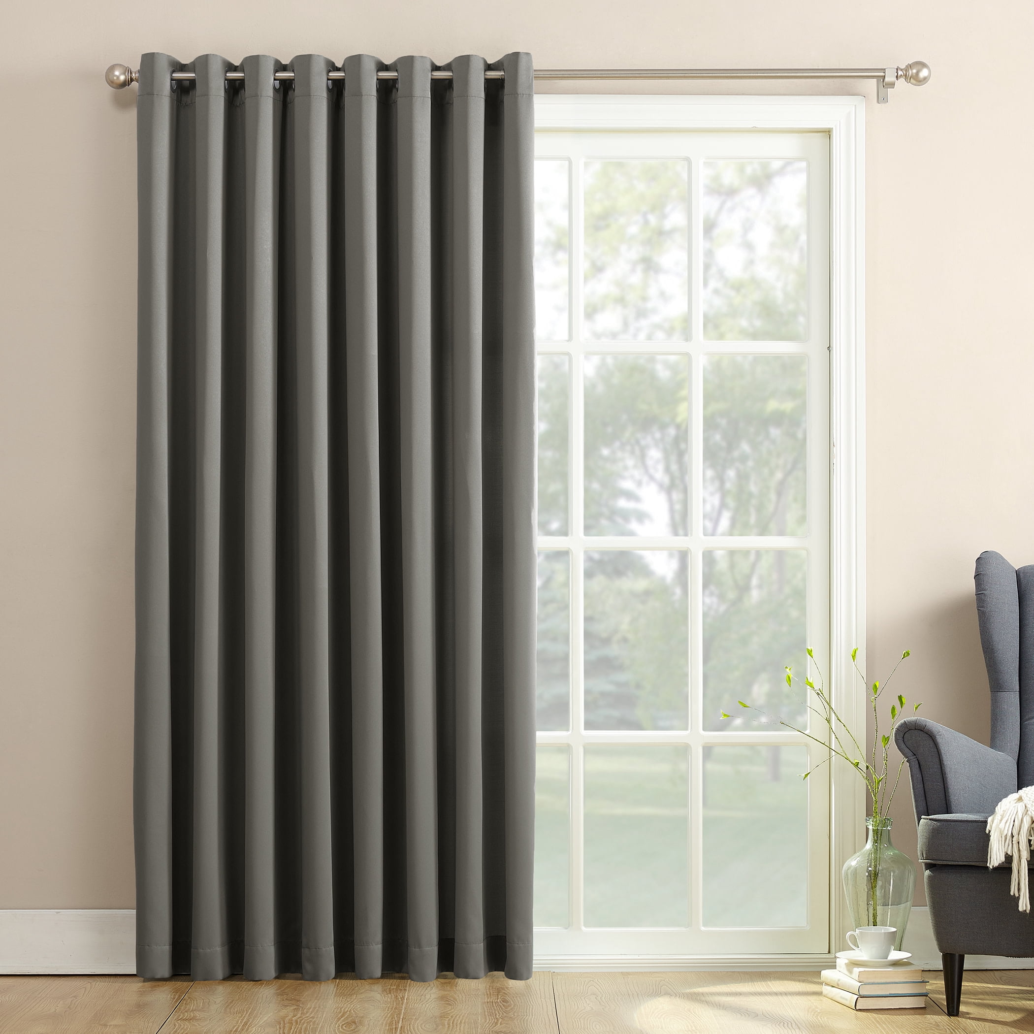 Sun Zero, Room Darkening Patio Curtain Panel, 100