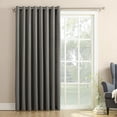 thumbnail image 1 of Sun Zero Bartlett Grommet Room Darkening Extra Wide Patio Curtain Panel, 100"X84", Steel Gray, 1 of 5