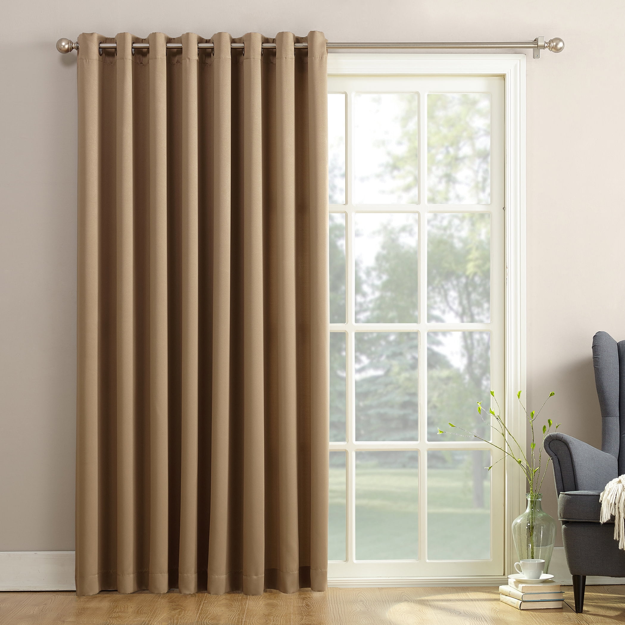 Sun Zero Bartlett Thermal Blackout Patio Curtain Panel, Room Darkening ...