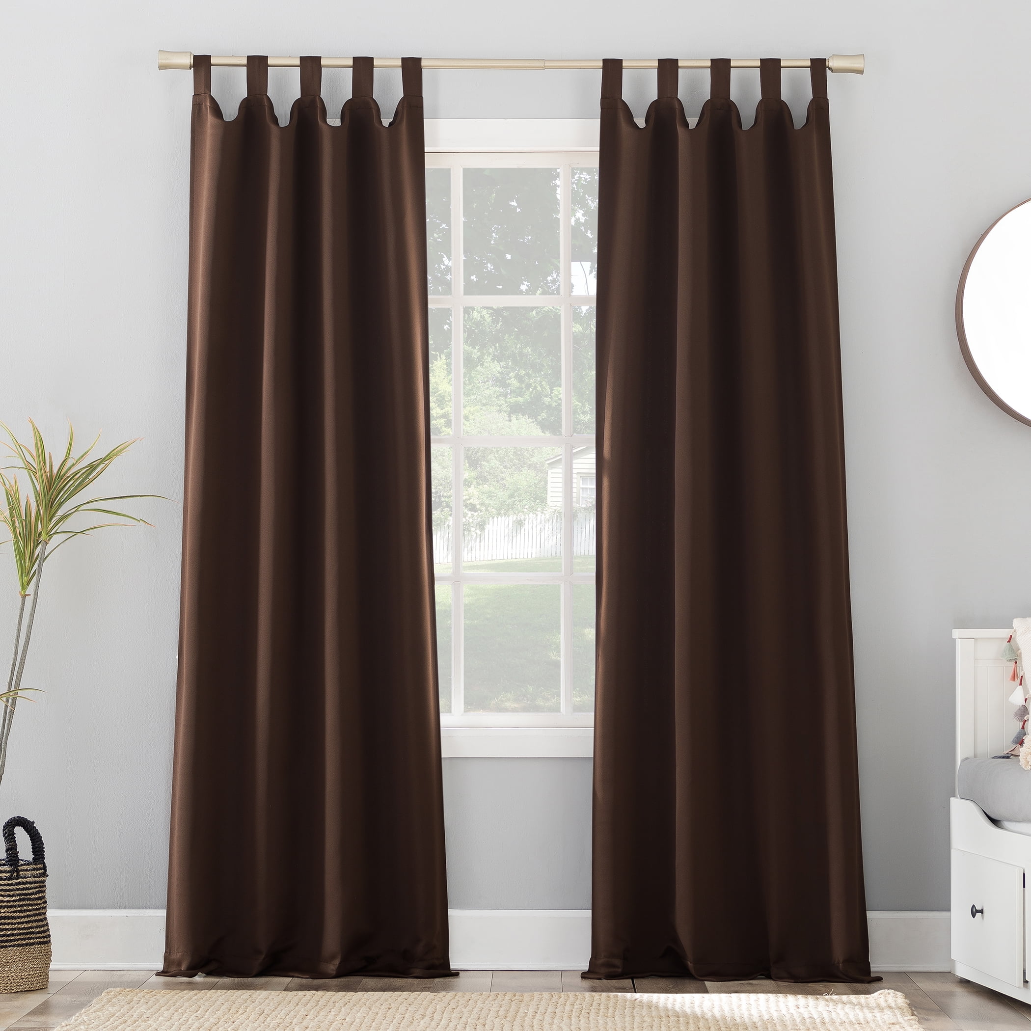 Sun Zero Brant Energy Saving Blackout Tab Top Curtain Panel, 40"x84
