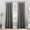 thumbnail image 1 of Sun Zero Brant Tab Top Energy Saving Blackout Window Curtain Panel, 40"X63", Gray, 1 of 9
