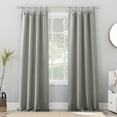 thumbnail image 1 of Sun Zero Brant Tab Top Energy Saving Blackout Window Curtain Panel, 40"x63", Gray, 1 of 9