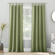 Sun Zero Brant Tab Top Energy Saving Blackout Window Curtain Panel, 40"X63", Gray