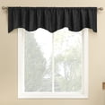thumbnail image 1 of Sun Zero Bronte Floral Jacquard 100% Blackout Rod Pocket Curtain Valance, 50"W X 18"L, Black, 1 of 5