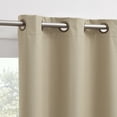 thumbnail image 1 of Sun Zero Bryant 2-Piece Textured Thermal Insulated 100% Blackout  Grommet Top Curtain Panel, Taupe, 37.0”W x 108"L, 1 of 9