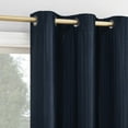 thumbnail image 1 of Sun Zero Cascade 1-Piece Pleated Velvet Blackout Grommet Curtain Panel, 40"X84", Navy Blue, 1 of 7