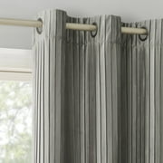 Sun Zero Cascade Pleated Velvet Blackout Grommet Curtain Panel, 40"x84", Gray