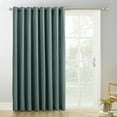 thumbnail image 1 of Sun Zero Conrad Extra-Wide Blackout Sliding Patio Door Curtain Panel, 100"X84", Mineral, 1 of 6