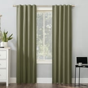 Sun Zero Cyrus Thermal 100% Blackout Back Tab Curtain Panel, 40"x84", Gray