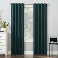 thumbnail image 1 of Sun Zero Cyrus Thermal 100% Blackout Back Tab Curtain Panel, 40"x96", Teal, 1 of 8