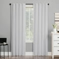 thumbnail image 1 of Sun Zero Cyrus 1-Piece  Thermal 100% Blackout  Back Tab/Rod Pocket Curtain Panel, White, 40”W x 96"L, 1 of 8