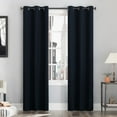 thumbnail image 1 of Sun Zero Cyrus Thermal 100% Blackout Grommet Curtain Panel, 40"X63", Navy Blue, 1 of 11