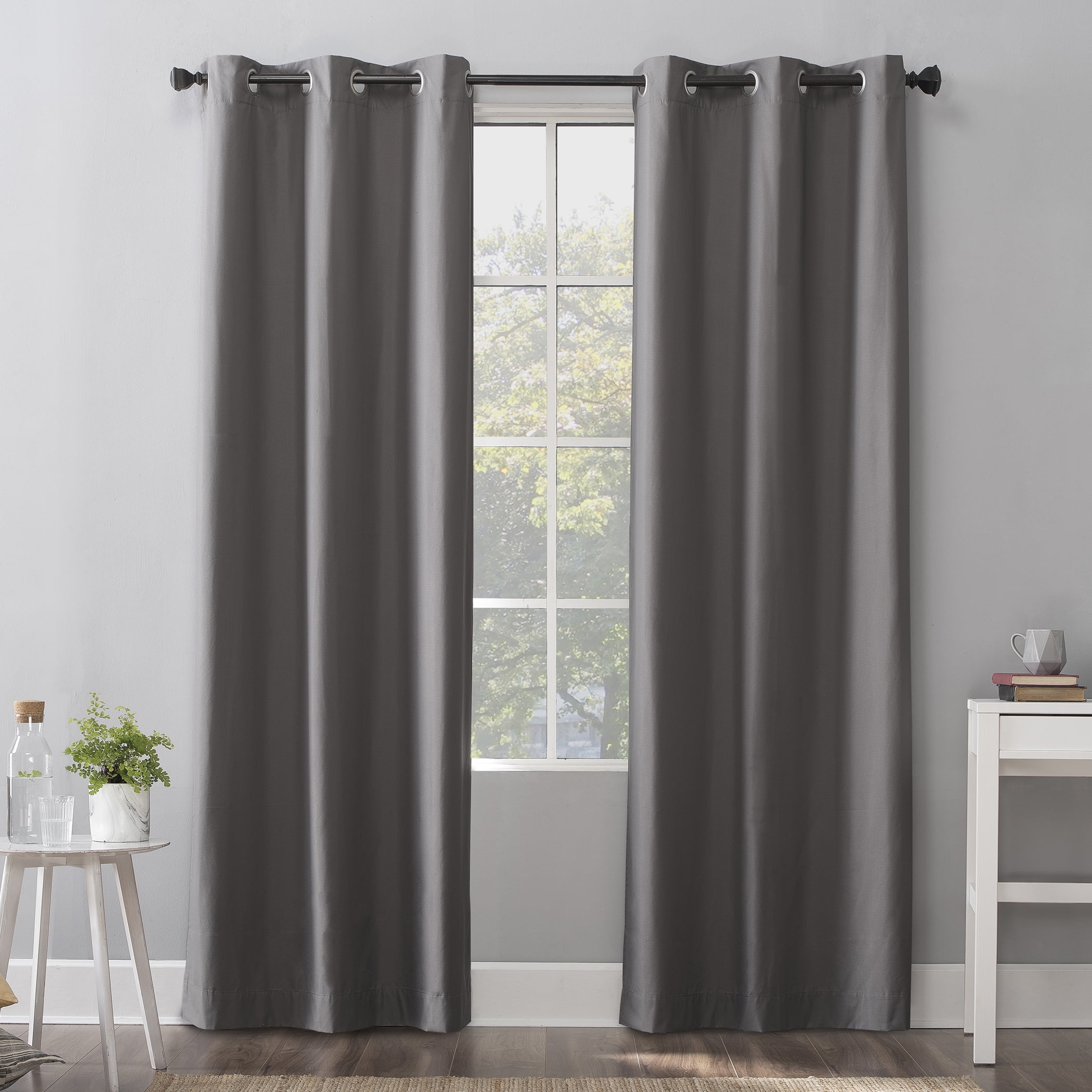 Gray Thermal Blackout Grommet Curtain Panel, 40" x 84"