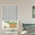 thumbnail image 1 of Sun Zero Detour Modern Trellis 100% Blackout Cordless Roman Shade, 35"x64", White, 1 of 6