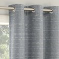 thumbnail image 1 of Sun Zero Dresden 2-pack Slub Detail Magnetic Closure 100% Blackout Grommet Curtain Panel Pair, 37"W x 84"L, Denim Blue, 1 of 8