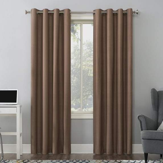 Sun Zero Duran Thermal Insulated 100% Blackout Grommet Curtain Panel, 50"X63", Cedar Orange (Single Panel)