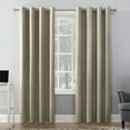 thumbnail image 1 of Sun Zero Duran Thermal Insulated 100% Blackout Grommet Curtain Panel, 50"X63", Linen (Single Panel), 1 of 8