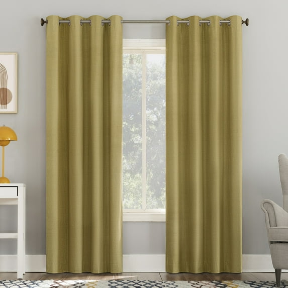 Sun Zero Duran Thermal Insulated 100% Blackout Grommet Curtain Panel, 50"X84", Gold