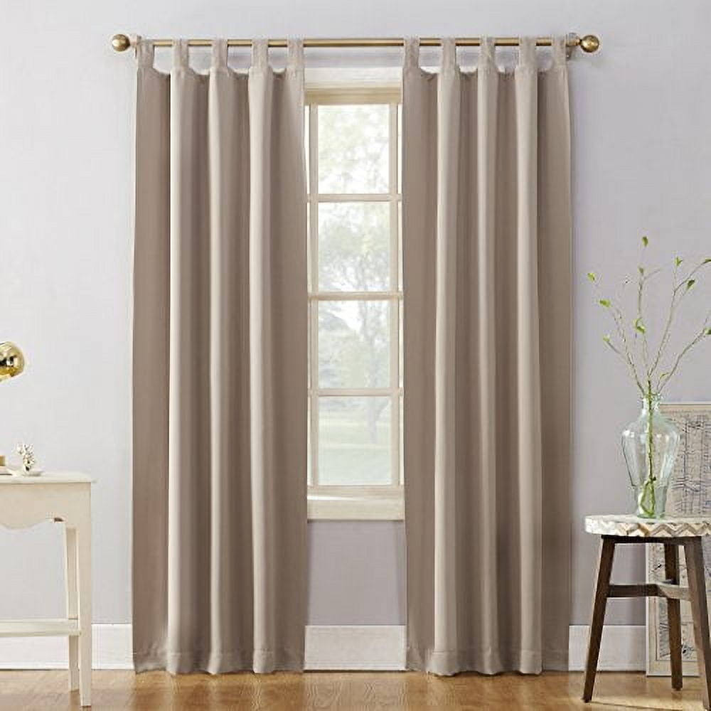 Linen Blackout Thermal Insulated Back Tab Drapes