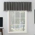 thumbnail image 1 of Sun Zero Evelina Faux Dupioni Silk Beaded Tassels Thermal Extreme 100% Blackout Back Tab/Rod Pocket Curtain Valance, 50"W x 17"L, Gray, 1 of 1