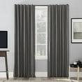 thumbnail image 1 of Sun Zero Evelina Faux Dupioni Silk Thermal Extreme 100% Blackout Back Tab Curtain Panel,50" X 95", Gray, 1 of 9