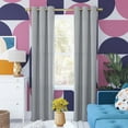 thumbnail image 1 of Sun Zero Harper Bright Vibes 100% Blackout Grommet Curtain Panel, 40"X84", Silver, 40"X84", Silver Gray, 1 of 10