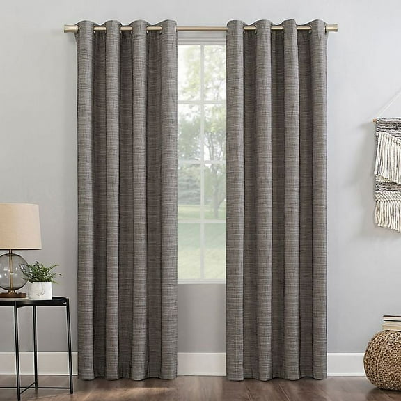 Sun Zero Kline 96-Inch Grommet Curtain in Mushroom