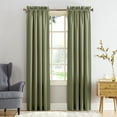 thumbnail image 1 of Sun Zero Kylee Energy Efficient Room Darkening Rod Pocket Curtain Panel, 54" X 108", Sage Green, 1 of 9