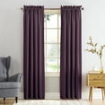 thumbnail image 1 of Sun Zero Kylee Energy Efficient Room Darkening Rod Pocket Curtain Panel, 54" X 84", Plum, 1 of 7