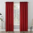 thumbnail image 1 of Sun Zero Kylee Energy Saving Rod Pocket Curtain Panel, Red Pepper, 54"W x 84"L (1 Panel), 1 of 8