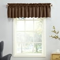 thumbnail image 1 of Sun Zero Kylee Rod Pocket Room Darkening Window Valance, 54"X18", Chocolate Brown, 1 of 6