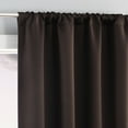 thumbnail image 1 of Sun Zero Laredo 2-pack 100% Blackout Rod Pocket Curtain Panel Pair, 37"x63", Chocolate, 1 of 7