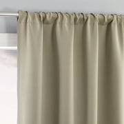 Sun Zero Laredo 2-pack 100% Blackout Rod Pocket Curtain Panel Pair, 37"x63", Black