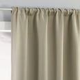 thumbnail image 1 of Sun Zero Laredo 2-pack 100% Blackout Rod Pocket Curtain Panel Pair, 37"x84", Taupe, 1 of 7