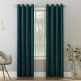 thumbnail image 1 of Sun Zero Madison 1-Piece Room Darkening Grommet Curtain Panel, 54"x63", Teal, 1 of 9