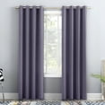 thumbnail image 1 of Sun Zero Madison 2-pack Energy Saving Grommet Curtain Panel Pair, 54"W x 84"L, Lavender, 1 of 9