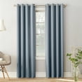 thumbnail image 1 of Sun Zero Madison Grommet Room Darkening Window Curtain Panel, 54"x84", Vintage Blue, 1 of 7
