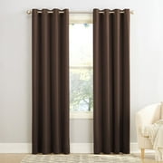 Sun Zero Madison Room-Darkening Grommet Curtain Panel, 54"x63", Chocolate