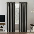 thumbnail image 1 of Sun Zero Malmo 1-Piece Theater Grade Extreme 100% Blackout Rod Pocket Curtain Panel, 52"X63", Gray, 1 of 10
