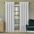 thumbnail image 1 of Sun Zero Malmo 1-Piece Theater Grade Extreme 100% Blackout Rod Pocket Curtain Panel, 52"X63", White, 1 of 9