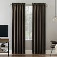 thumbnail image 1 of Sun Zero Malmo 1-Piece Theater Grade Extreme 100% Blackout Rod Pocket Curtain Panel, 52"x95", Cocoa, 1 of 10