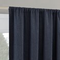 thumbnail image 1 of Sun Zero Medina 2-pack Woven Damask 100% Blackout Rod Pocket Curtain Panel Pair, Navy, 50"W x 84"L (2 Panels), 1 of 8