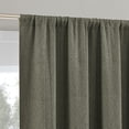 thumbnail image 1 of Sun Zero Medina 2-pack Woven Damask 100% Blackout Rod Pocket Curtain Panel Pair, Olive, 50"W x 84"L (2 Panels), 1 of 8
