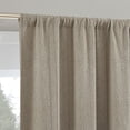 thumbnail image 1 of Sun Zero Medina 2-pack Woven Damask 100% Blackout Rod Pocket Curtain Panel Pair, Oatmeal, 50"W x 84"L (2 Panels), 1 of 8