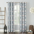 thumbnail image 1 of Sun Zero Nepal Global Print Blackout Grommet Curtain Panel, 40" X 84" In Stone, 40"X84", Stone, 1 of 6