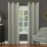 Sun Zero Nolan 1-Piece Energy Saving Blackout Grommet Curtain Panel, 40"X54", Silver Gray