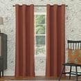 thumbnail image 1 of Sun Zero Nolan 1-Piece Energy Saving Blackout Grommet Curtain Panel, 40"X63", Terracotta Orange, 1 of 10