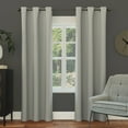 thumbnail image 1 of Sun Zero Nolan 1-Piece Energy Saving Blackout Grommet Curtain Panel, 40"X84", Silver Gray, 1 of 10