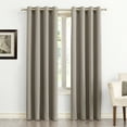 thumbnail image 1 of Sun Zero Nolan 1-Piece Energy Saving Blackout Grommet Curtain Panel, 54"x63", Stone, 1 of 9