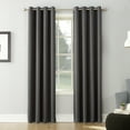 thumbnail image 1 of Sun Zero Nolan 1-Piece Energy Saving Blackout Grommet Curtain Panel, 54"x95", Charcoal, 1 of 9